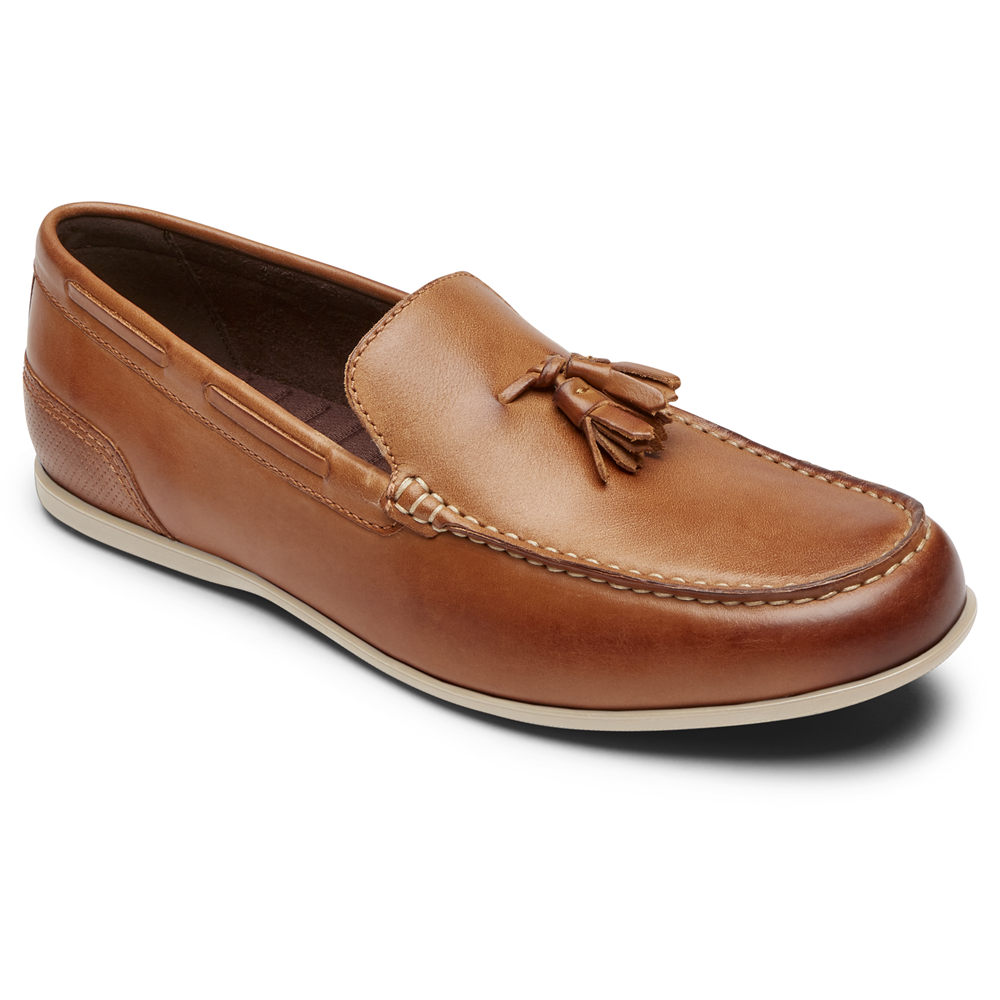 Rockport Mens Loafers Brown - Malcom Tassel - UK 167-PACGMY